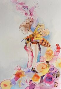 Fleur aquarelle von Agnes Castelli