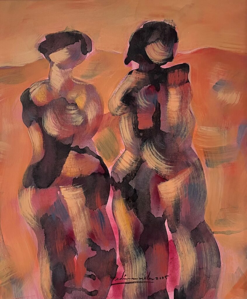 Zwei Frauen vor dem Horizont von Édin Morales