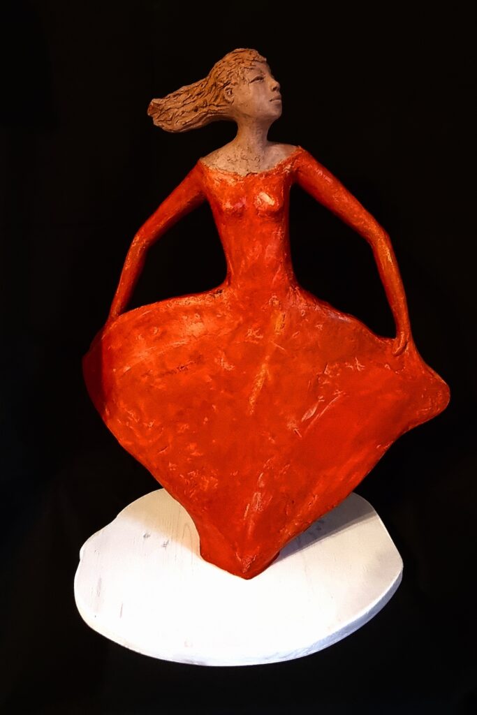 LA DAME à LA ROBE ROUGE von Annick Rossini