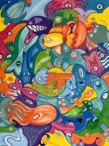 Doodle-Sea-Vortex von Ronald (Rony) Reichmann