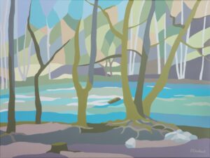 Acryl-La-riviere-immobile von Francoise Vetterli