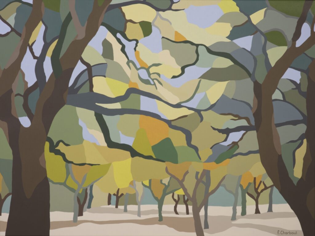 Acryl-Les-oiseaux-chuchotent von Francoise Vetterli