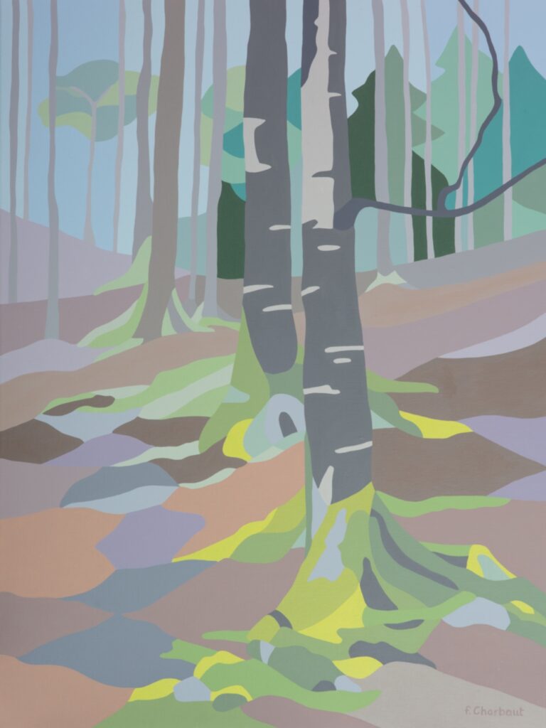 Acryl-Si-tu-vas-dans-les-bois von Francoise Vetterli