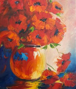 Red Flowers von Olha Moskalets
