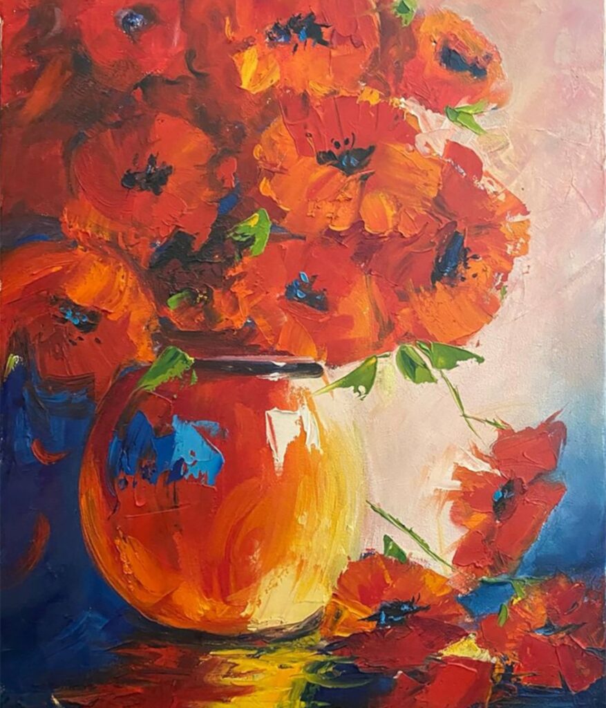 Red Flowers von Olha Moskalets
