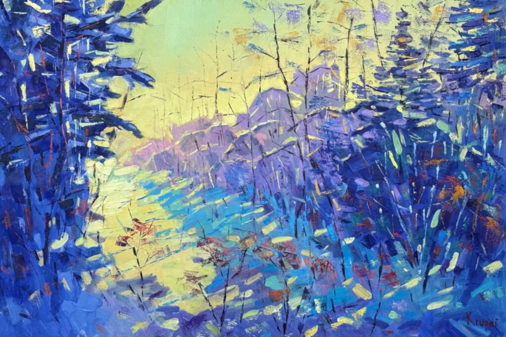 Winterliche Morgendämmerung am Meer von Dmytro Krupei